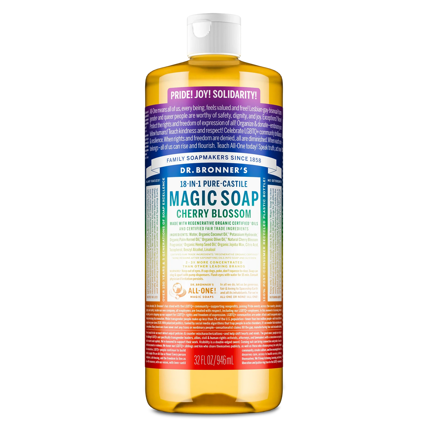 Cherry Blossom Pride Label - Pure-Castile Magic Soap