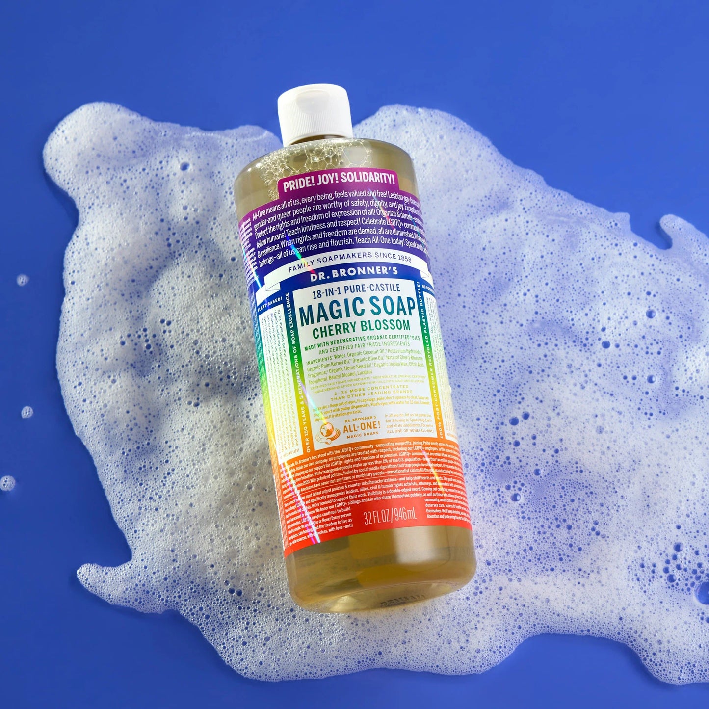 Cherry Blossom Pride Label - Pure-Castile Magic Soap